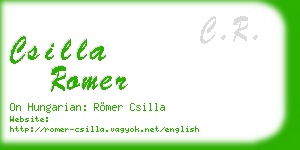 csilla romer business card